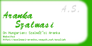 aranka szalmasi business card